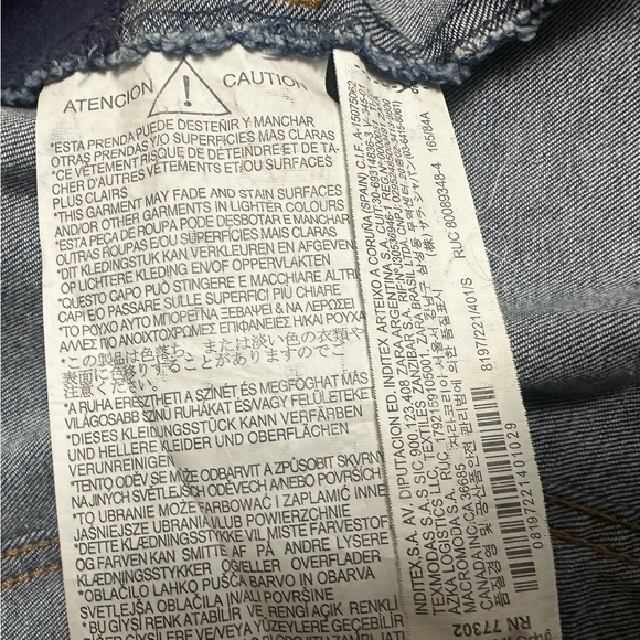 Zara Dark Blue Denim Long Sleeve Dress - Picture 7 of 7